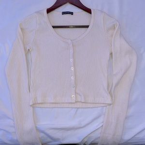 Brandy Melville zelly ribbed long sleeve top.